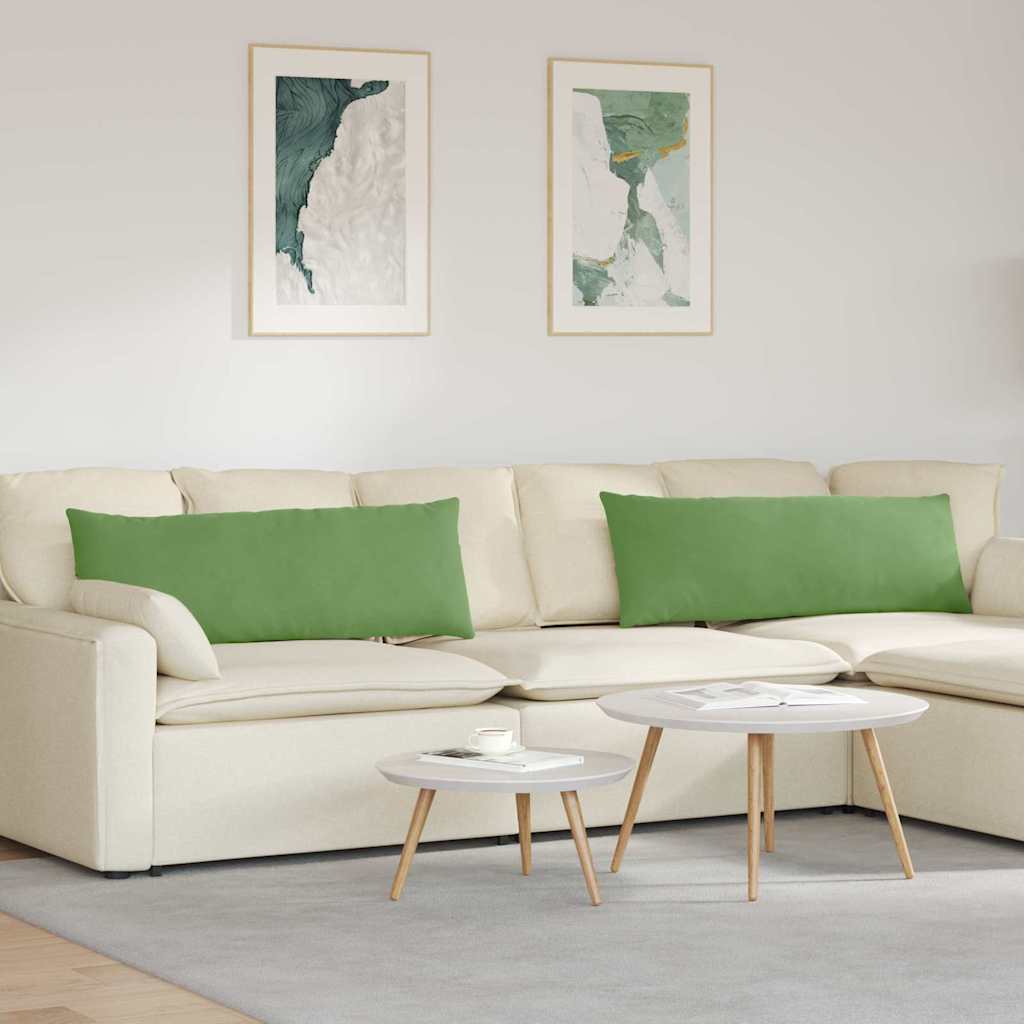 Sofa Cushions 2 pcs Yellow 120 x 40 cm Corduroy Fabric