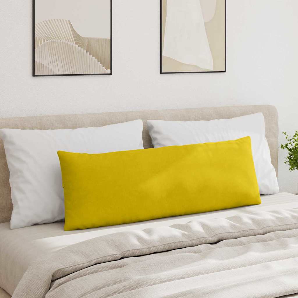 Cojines de sofá 2 pcs Amarillo 120 x 40 cm Tela de pana