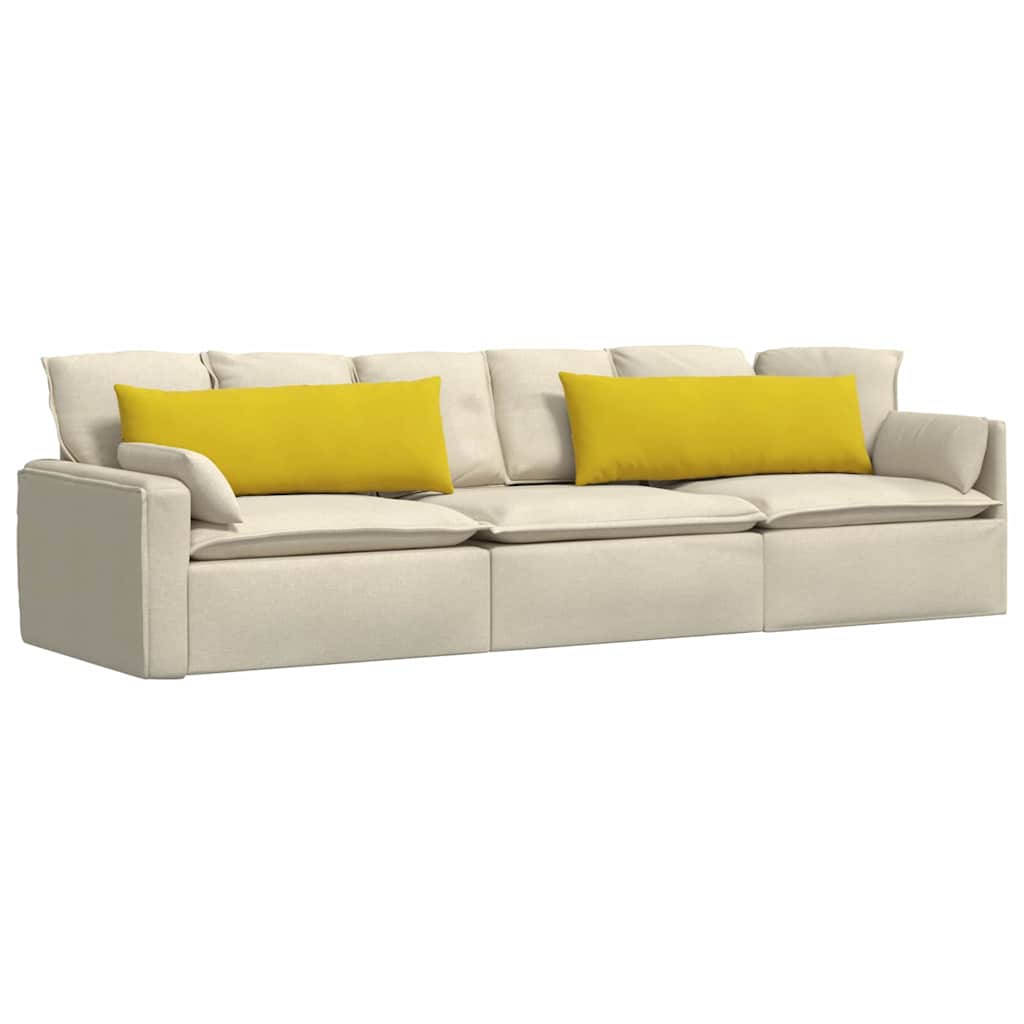 Cojines de sofá 2 pcs Amarillo 120 x 40 cm Tela de pana