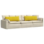 Cojines de sofá 2 pcs Amarillo 120 x 40 cm Tela de pana