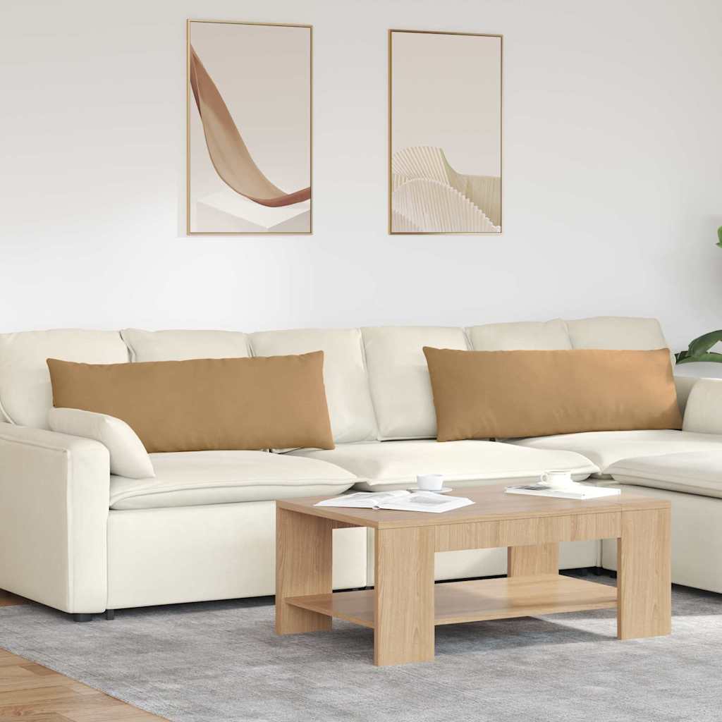 Sofa Cushions 2 pcs Yellow 120 x 40 cm Corduroy Fabric