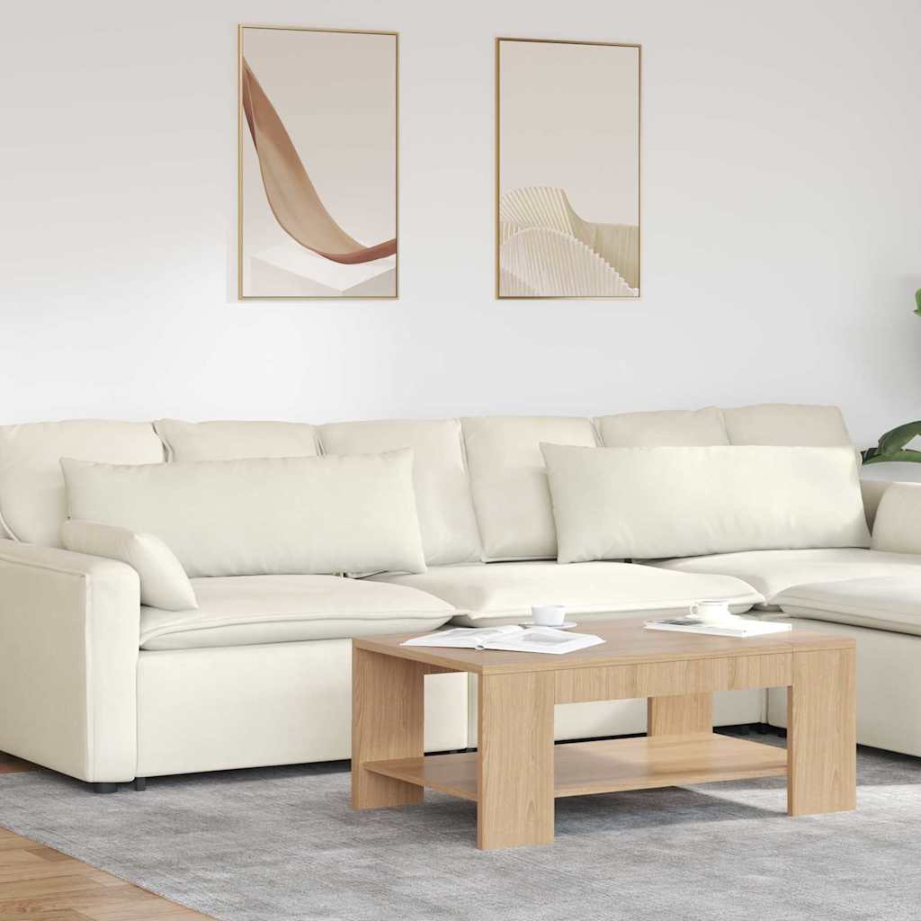 Sofa Cushions 2 pcs Yellow 120 x 40 cm Corduroy Fabric