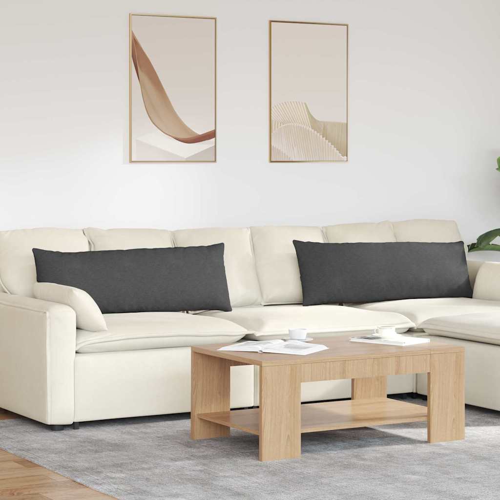 Sofa Cushions 2 pcs Light Yellow 120 x 40 cm Corduroy Fabric