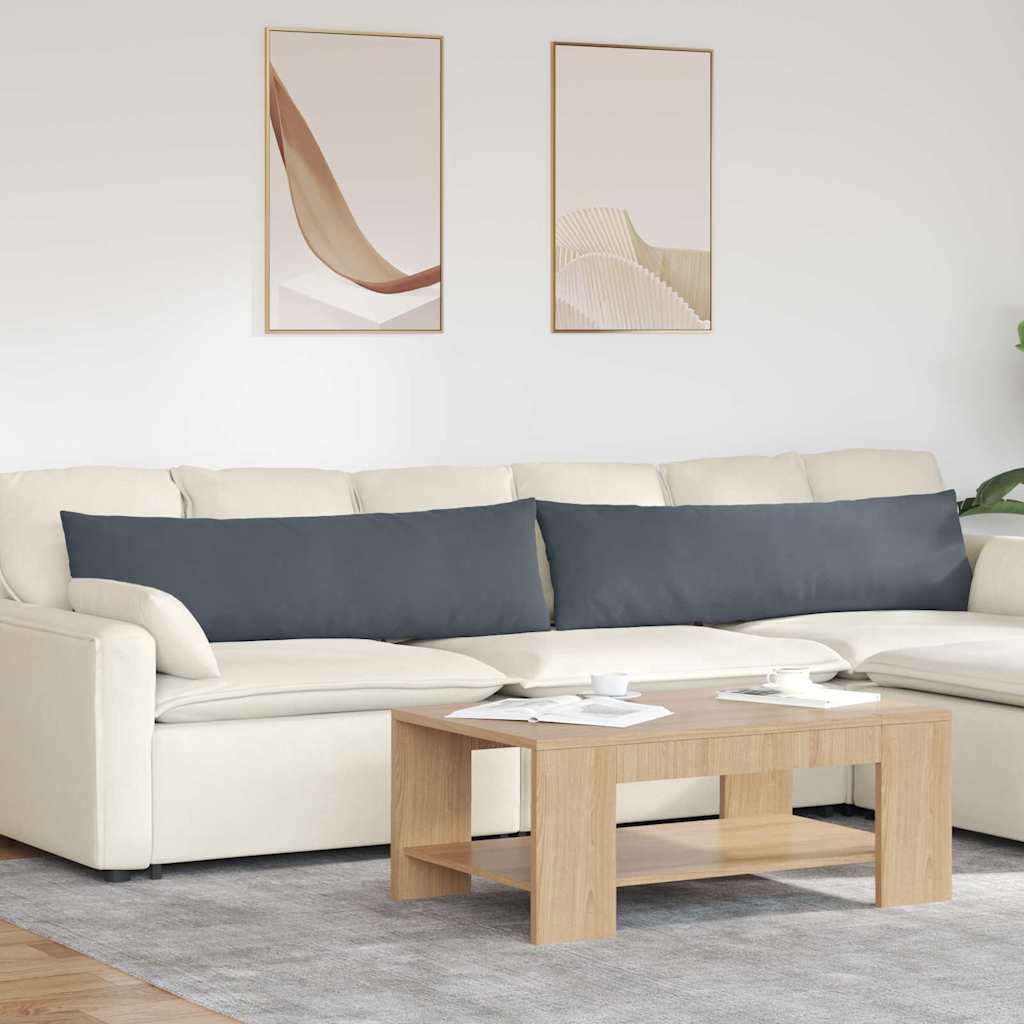 Sofa Cushions 2 pcs Yellow 120 x 40 cm Corduroy Fabric