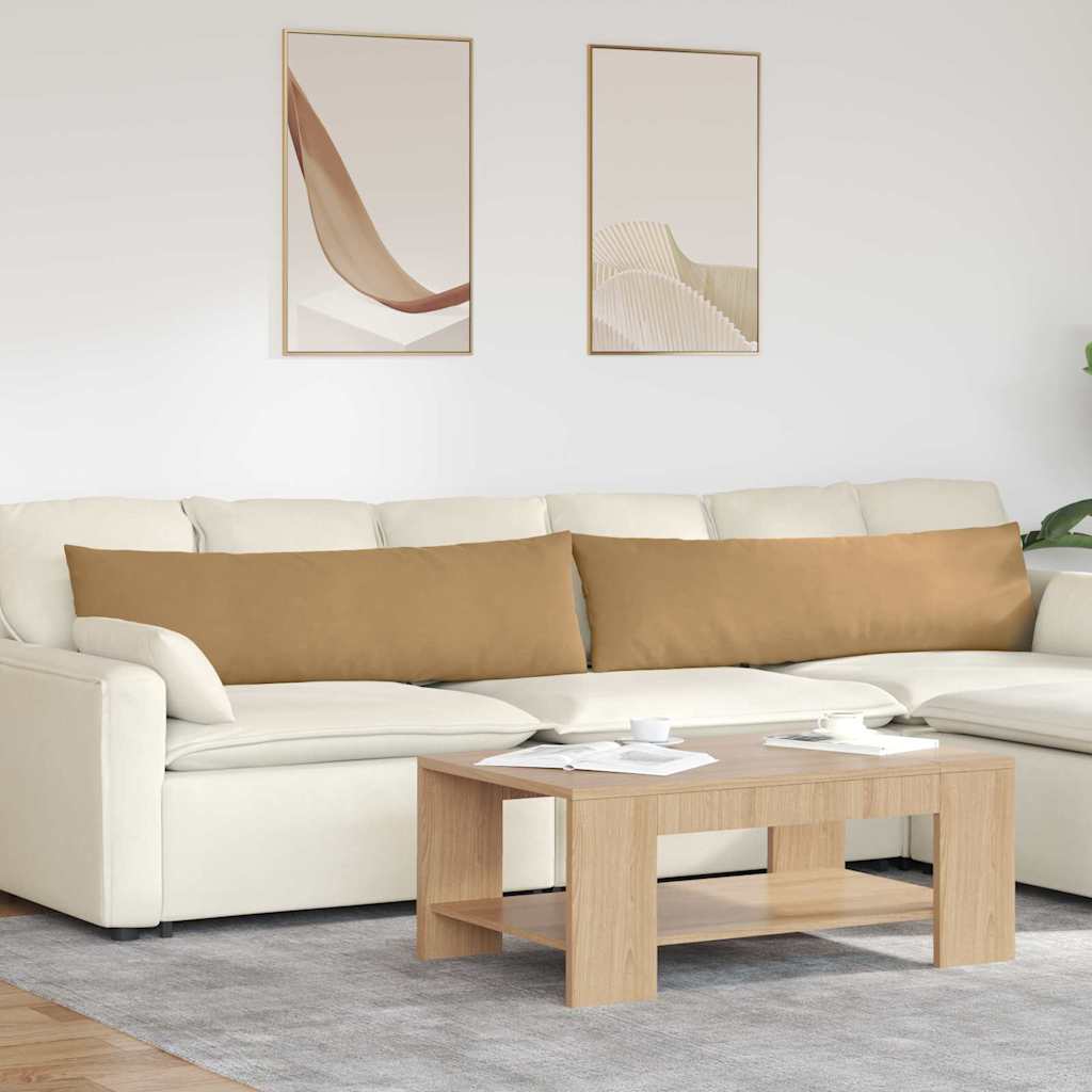 Sofa Cushions 2 pcs Yellow 120 x 40 cm Corduroy Fabric