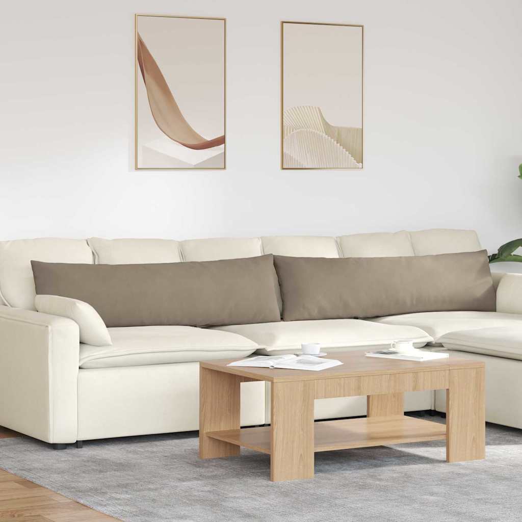 Almofadas de sofá 2 pçs Bege 120 x 40 cm tecido