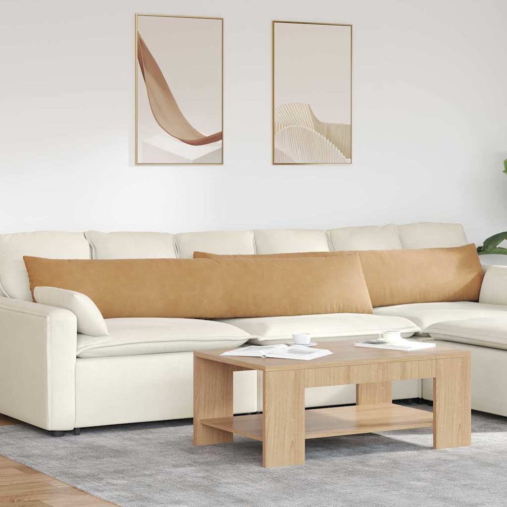 Sofa Cushions 2 pcs Yellow 120 x 40 cm Corduroy Fabric