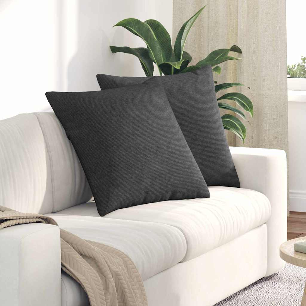 Sofa Cushions 2 pcs Light Yellow 120 x 40 cm Corduroy Fabric