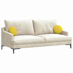 Cojines para asiento 2 pcs Amarillo Claro Ø30 x 13 cm tela