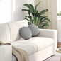 Seat Cushions 2 pcs Light Yellow Ø30 x 13 cm fabric