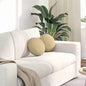 Seat Cushions 2 pcs Light Yellow Ø 40 cm Corduroy