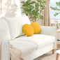 Seat Cushions 2 pcs Light Yellow Ø 40 cm Corduroy