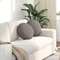 Seat Cushions 2 pcs Light Yellow Ø30 x 13 cm fabric