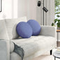 Seat Cushions 2 pcs Light Yellow Ø30 x 13 cm fabric
