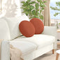 Seat Cushions 2 pcs Light Yellow Ø 40 cm Corduroy