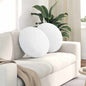 Seat Cushions 2 pcs Light Yellow Ø30 x 13 cm fabric
