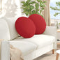 Seat Cushions 2 pcs Light Yellow Ø30 x 13 cm fabric