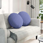 Seat Cushions 2 pcs Light Yellow Ø30 x 13 cm fabric