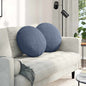 Seat Cushions 2 pcs Light Yellow Ø 40 cm Corduroy
