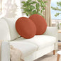 Seat Cushions 2 pcs Light Yellow Ø 40 cm Corduroy