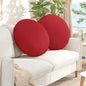 Seat Cushions 2 pcs Light Yellow Ø30 x 13 cm fabric