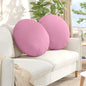 Seat Cushions 2 pcs Light Yellow Ø30 x 13 cm fabric