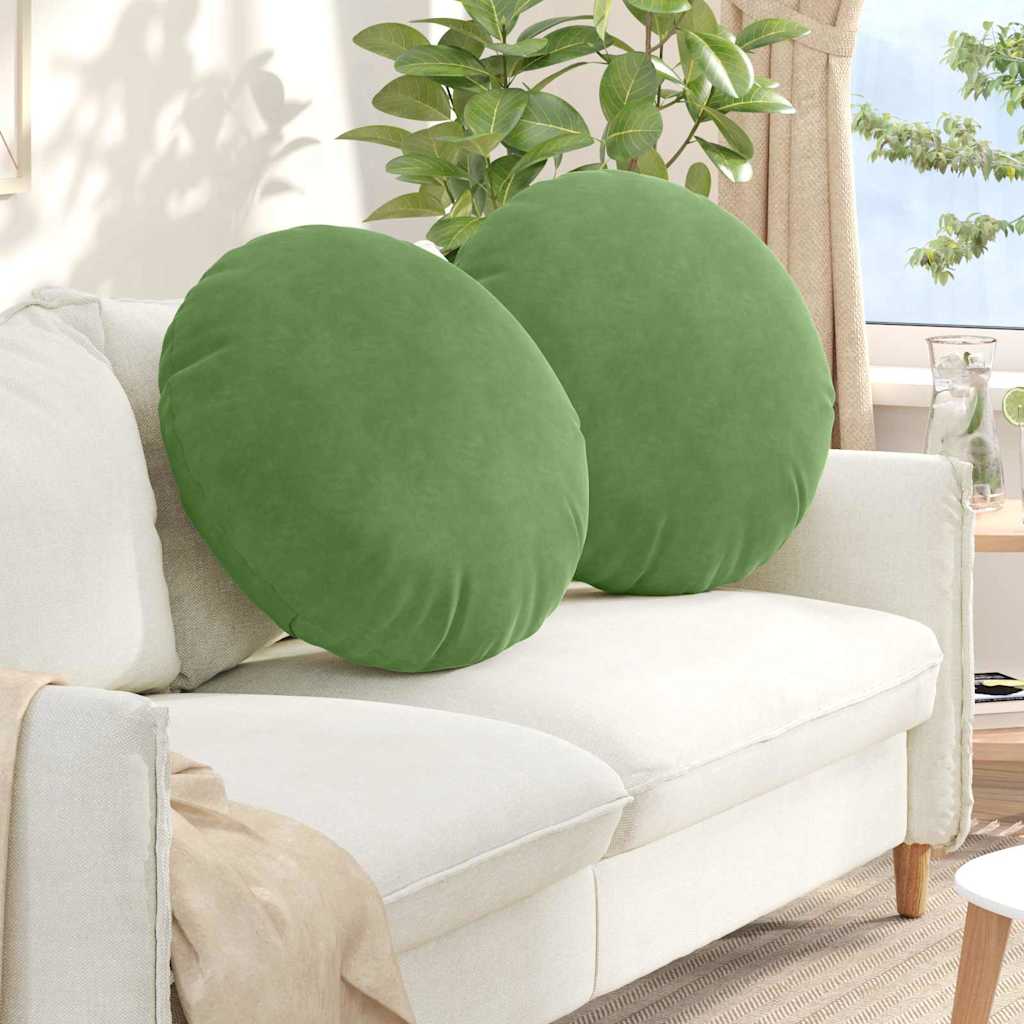 Cojines para asiento 2 pcs Amarillo Ø 40 x 13 cm Terciopelo