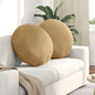 Almofadas de Assento 2 pcs Amarelo Ø 40 x 13 cm Veludo