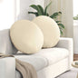 Seat Cushions 2 pcs Light Yellow Ø 40 cm Corduroy