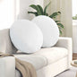 Seat Cushions 2 pcs Light Yellow Ø30 x 13 cm fabric