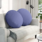 Seat Cushions 2 pcs Light Yellow Ø30 x 13 cm fabric