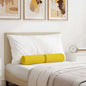 Almofadas Bolster 2 pçs Amarelo Claro Ø 15 x 40 cm tecido