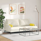 Cojines Bolster 2 pcs Amarillo Claro Ø 15 x 40 cm tela