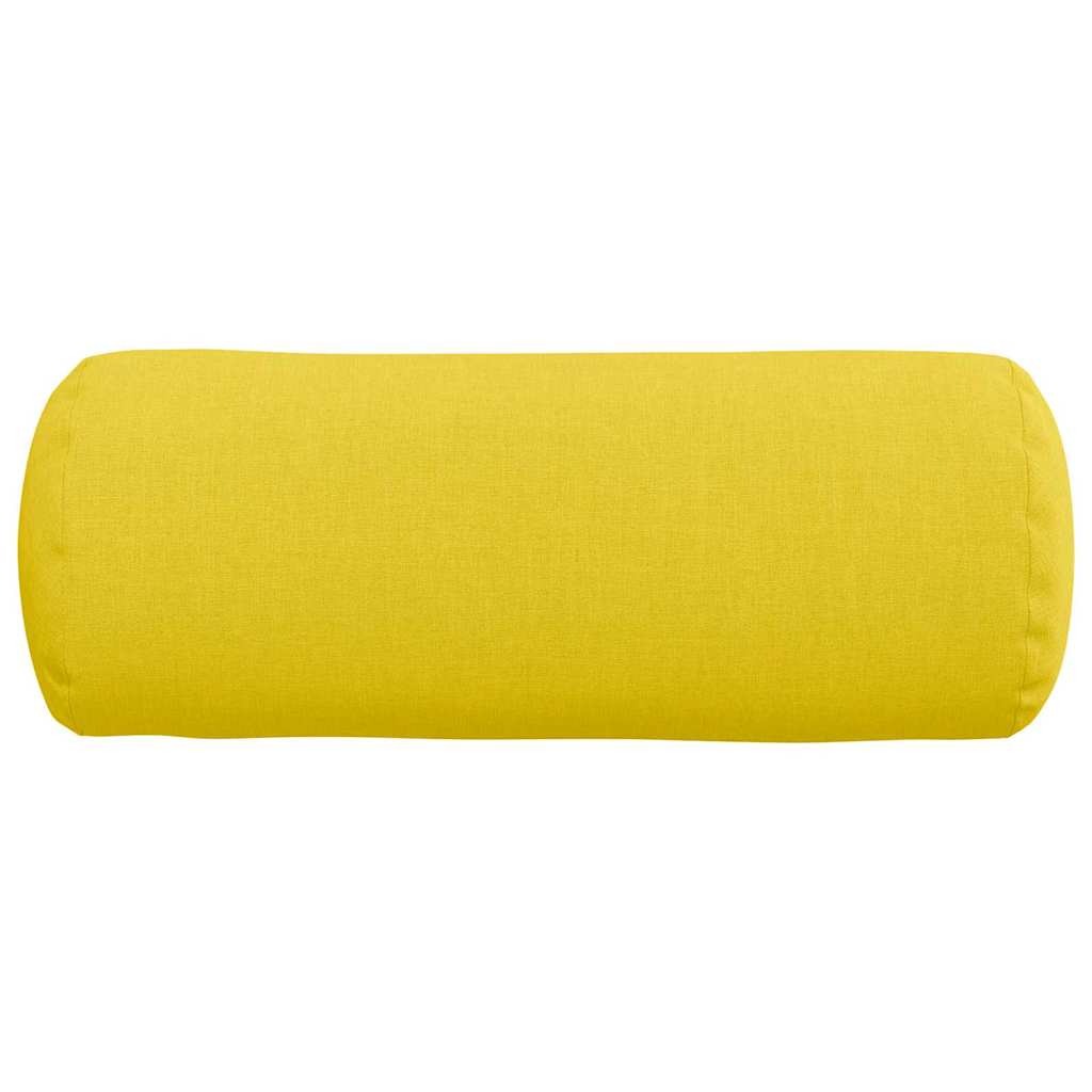 Cojines Bolster 2 pcs Amarillo Claro Ø 15 x 40 cm tela