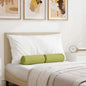 Almofadas Bolster 2 pçs Amarelo Claro Ø 15 x 40 cm tecido