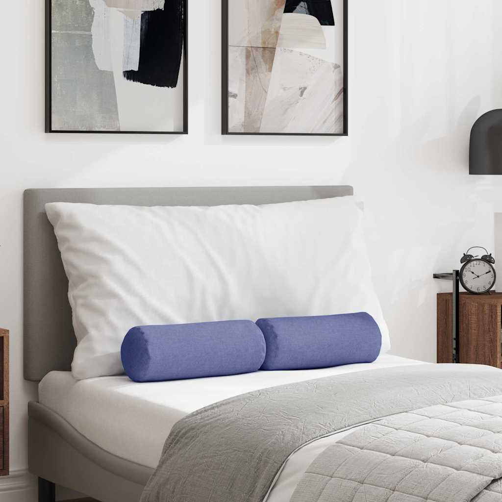 Almofadas Bolster 2 pçs Amarelo Claro Ø 15 x 40 cm tecido