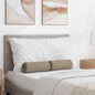 Bolster Cushions 2 pcs Beige Ø 15 x 40 cm Microfiber Fabric