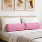 Almofadas Bolster 2 pçs Amarelo Claro Ø 15 x 40 cm tecido