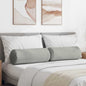 Bolster Cushions 2 pcs Beige Ø 15 x 40 cm Microfiber Fabric