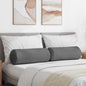 Bolster Cushions 2 pcs Beige Ø 15 x 40 cm Microfiber Fabric