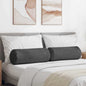Bolster Cushions 2 pcs Light Yellow Ø 15 x 40 cm Corduroy
