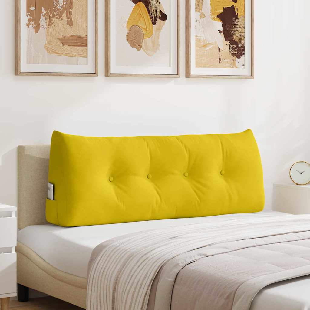 Cojín de Espalda Amarillo 100 x 24 x 50 cm Terciopelo