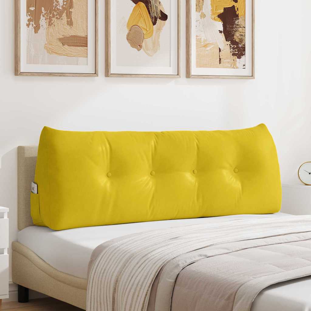 Cojín de Espalda Amarillo 100 x 24 x 50 cm Terciopelo