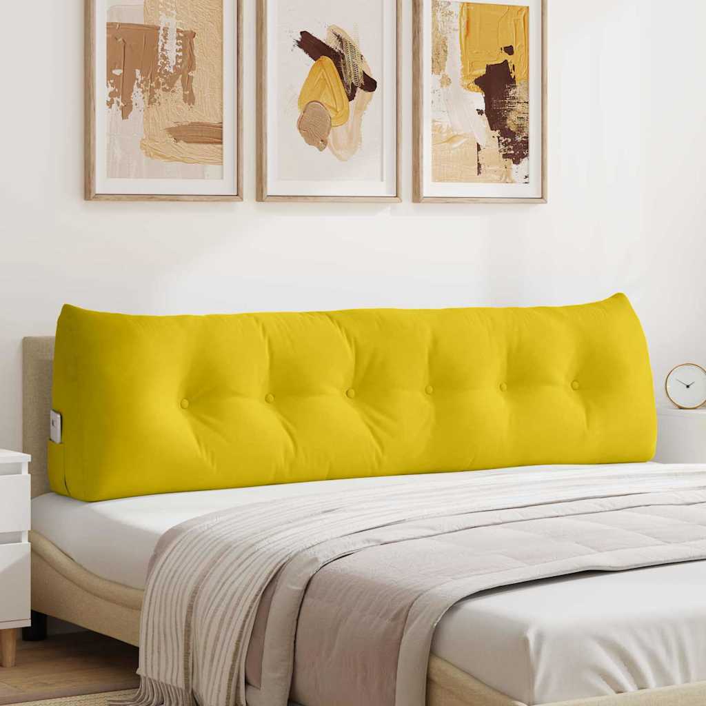 Cojín de Espalda Amarillo 100 x 24 x 50 cm Terciopelo