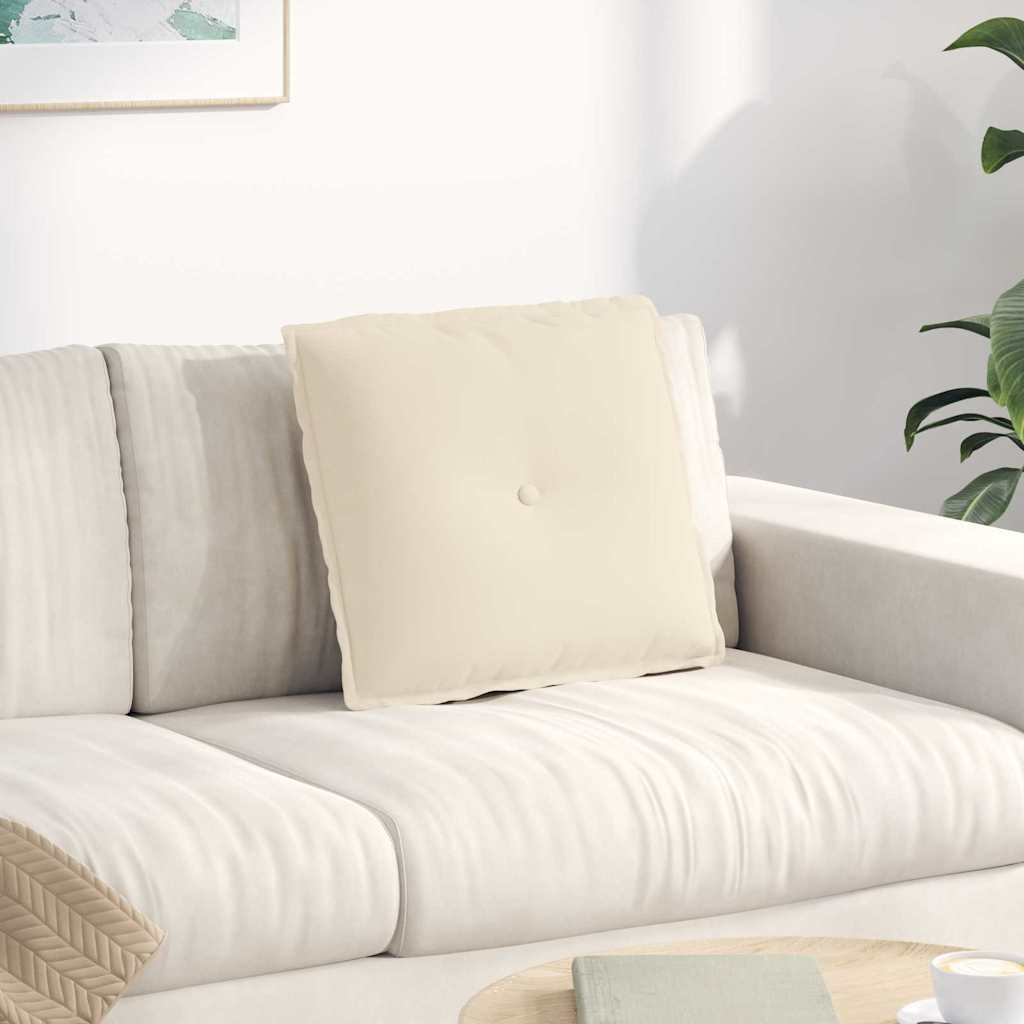 Cojín de Espalda Beige 100 x 50 cm Tela de microfibra