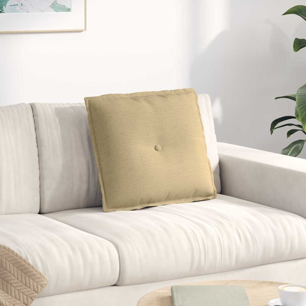 Cojín de Espalda Amarillo Claro 100 x 50 cm Tela de pana
