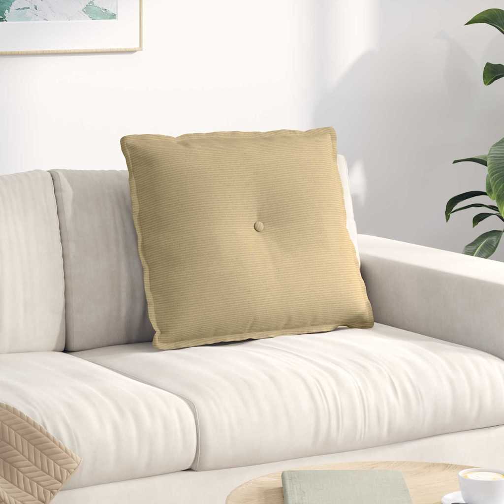 Cojín de Espalda Amarillo Claro 100 x 50 cm Tela de pana