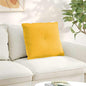 Light Yellow Back Cushion 100 x 50 cm Corduroy Fabric