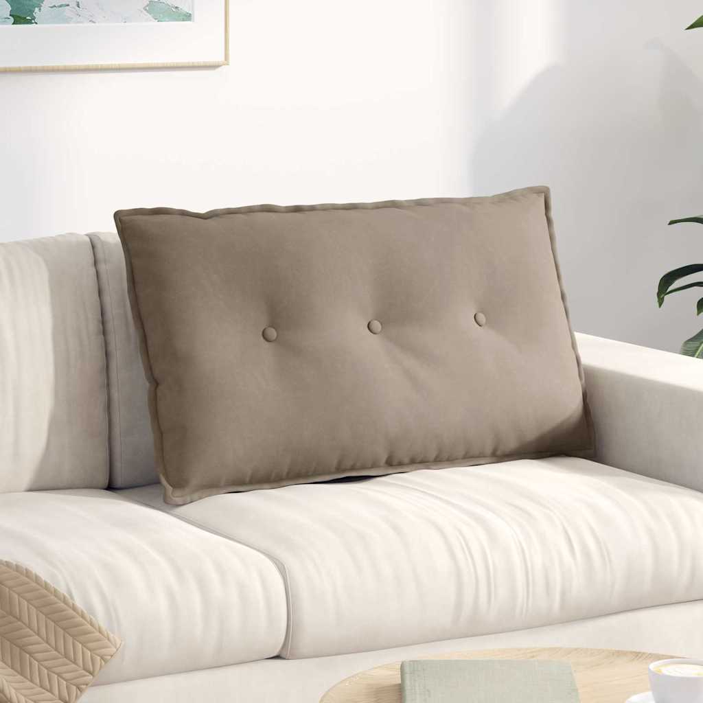 Cojín de Espalda Beige 100 x 50 cm Tela de microfibra