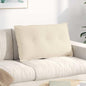 Beige Back Cushion 100 x 50 cm Microfiber fabric